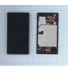 Дисплей для Nokia Lumia 520 черный с рамкой