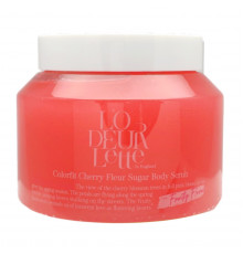 LODEURLETTE Сахарный скраб для тела с ароматом цветка вишни / In England Colorfit Cherry Fleur Sugar Scrub, 500 г