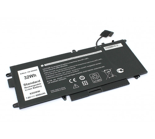 Аккумуляторная батарея для ноутбука Dell Latitude 12 5289 (K5XWW) 7.6V 4200mAh OEM