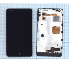 Дисплей для Nokia Lumia 900 черный с рамкой