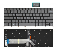 Клавиатура для ноутбука Lenovo Xiaoxin Air 14, 14-IIL,14-ARE, 14-ITL 2021г. чёрная, без рамки, с подсветкой