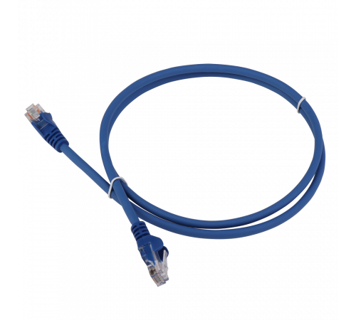 Патч-корд RJ45 - RJ45, 4 пары, UTP, категория 5е, 2 м, синий, LSZH, LANMASTER LAN-PC45/U5E-2.0-BL