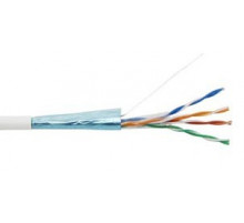FUTP4-C5E-S24-IN-PVC-WH-305 (305 м) Кабель витая пара, экранированная F/UTP, категория 5e, 4 пары (24 AWG), одножильный (solid), экран - фольга, PVC,