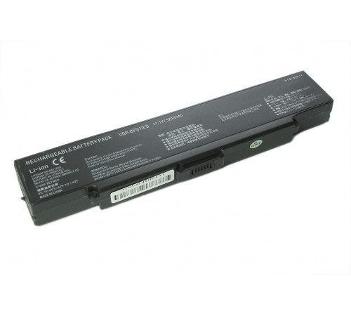 Аккумуляторная батарея для ноутбука Sony Vaio VGN-CR, AR, NR (VGP-BPS9) 5200mAh OEM черная