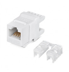 Cabeus KJ-RJ45-Cat.5e-180 Degree Вставка Keystone Jack RJ-45(8P8C), 180 градусов, категория 5e, Dual IDC (110&Krone type), белая