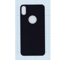 Защитное заднее стекло для iPhone X черное