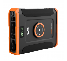 Внешний аккумулятор TopON TOP-X60 60000mAh DC 90W, 2 Type-C PD 60W и 30W, USB QC3.0 18W, Qi 15W, авторозетка 120W, фонарь, защита от брызг, LiFePO4