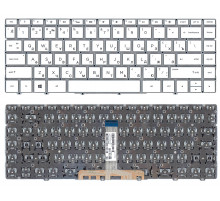 Клавиатура для ноутбука HP Spectre 13-AF белая с подсветкой