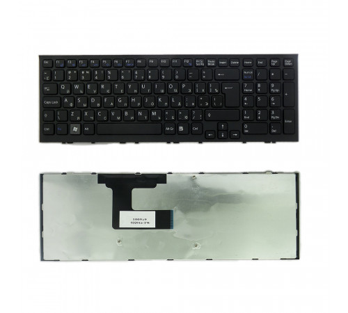 Клавиатура для ноутбука Sony Vaio VPC-EL Series. Г-образный Enter. Черная, с черной рамкой. PN: 148969261.