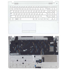 Клавиатура для ноутбука Samsung 370R4E 370R4E-S01 370R5E белая топ-панель