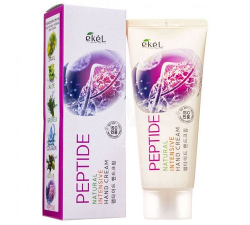 Ekel Крем для рук антивозрастной с пептидами / Natural Intensive Hand Cream Peptide, 100 мл