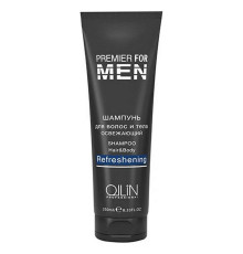 Ollin Шампунь для волос и тела мужской освежающий / Premier For Men, 250 мл