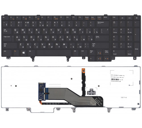 Клавиатура для ноутбука Dell Latitude E6520 E6530 E6540 черная с подсветкой