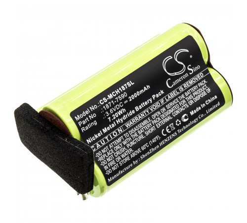 Аккумулятор CS-MCH187SL для Moser ChromStyle 1871  2000mAh, 3.6V, Ni-MH