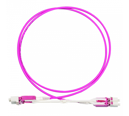 Патч-корд оптический LANMASTER, дуплексный, Uniboot Push-pull, LC/PC-LC/PC, OM4, LSZH, 2 мм, 10 м LAN-2LU-2LU/OM4/SL-10