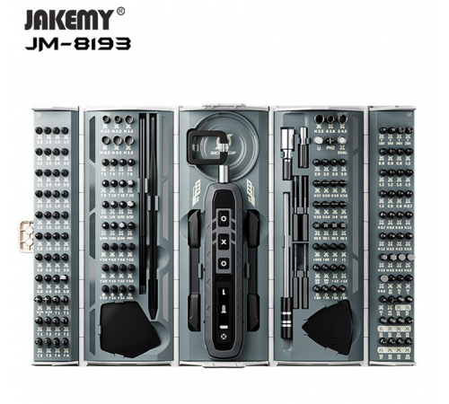 Аккумуляторная отвертка Jakemy JM-8193 180 в 1