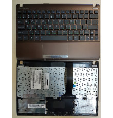 Клавиатура для ноутбука Asus Eee PC 1025, 1025C, 1025CE, 1060 черная, верхняя панель в сборе (бронзовая)