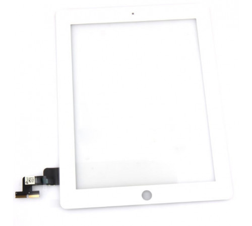 Сенсорное стекло (тачскрин) для iPad 2 (A1395, A1396, A1397) белое