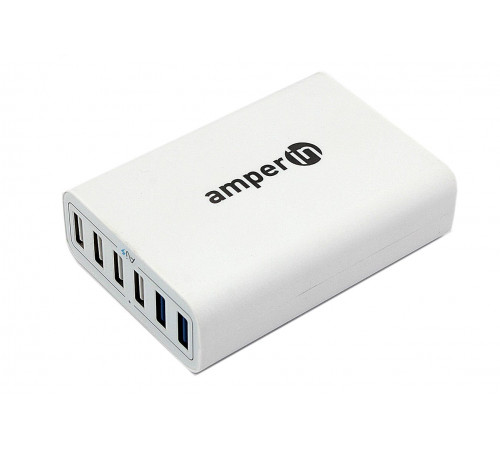 Блок питания (сетевой адаптер) Amperin Quick Charge 6-port QC 3.0 USB (YDS-TC060-4-2-0) white