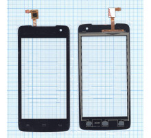 Сенсорное стекло (тачскрин) для Micromax Q333 черное