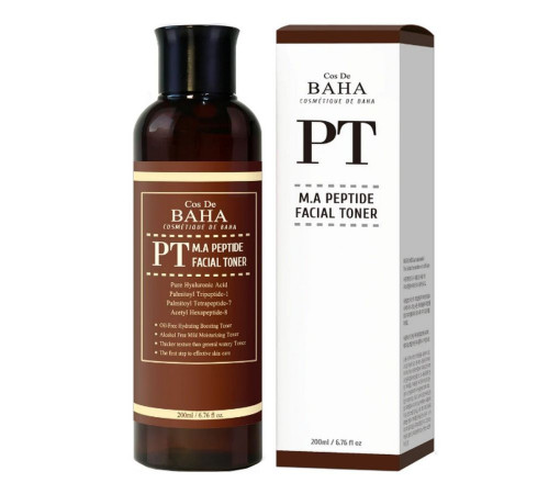 Cos De BAHA Пептидный тонер для лица с матриксилом и аргирелином / PT Peptide Facial Toner, 200 мл