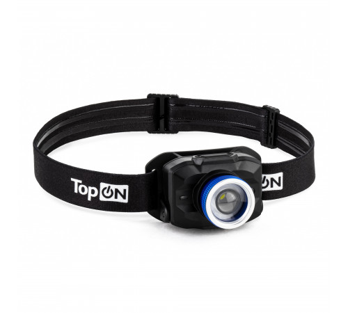 Налобный фонарь TopON TOP-MX04HL LED ZOOM 4 Вт 450 лм 3.7 В 2 Ач 7.4 Втч, оптический зум, IPX4, красный свет, стробоскоп