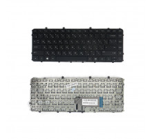 Клавиатура для ноутбука HP Envy 4-1000, 4-1100, 6-1000 Series. Плоский Enter. Черная, с черной рамкой. PN: MP-11M73SU6698.