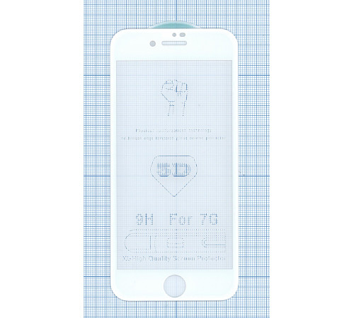 Защитное стекло 5D для Apple iPhone 7/8 белое