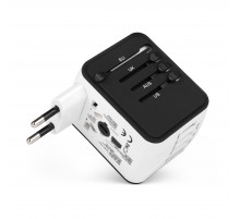 Адаптер IQ-TA для путешествий EU/US/UK/AU, 3 USB, Type-C, чехол-сумка