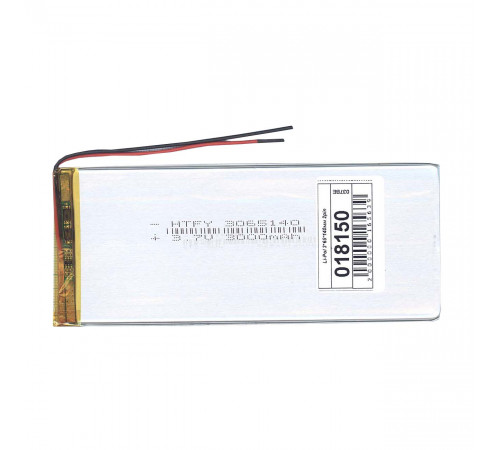 Аккумулятор Li-Pol (батарея) 3*65*140мм 2pin 3.7V/3000mAh