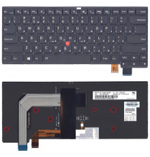 Клавиатура для ноутбука Lenovo ThinkPad T460S, T470S, 13 2nd черная, с подсветкой