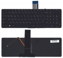Клавиатура для ноутбука HP Envy X360 15-U000 черная без рамки с подсветкой