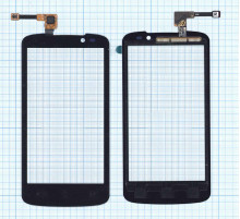 Сенсорное стекло (тачскрин) для LG Optimus True HD LTE P936 черное