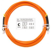 Cabeus FOP-62-ST-ST-7m Шнур оптический duplex ST-ST 62,5/125 mm 7м LSZH