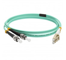 Патч-корд оптический, дуплексный, LC/PC-ST/PC, OM3, LSZH, 3.0 м LAN-2LC-2ST/OM3-3.0