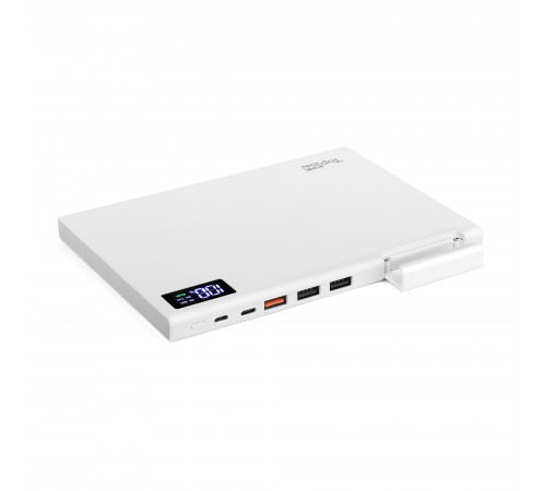 Внешний аккумулятор TopON TOP-MAX2 30000mAh QC3.0, Power Delivery. USB Type-C, MicroUSB, 3 USB и кредл. Белый