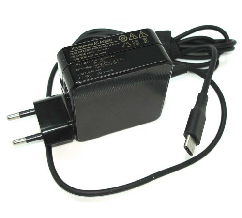 Блок питания (сетевой адаптер) ADL-45A1 5.V/3A, 9V/3A, 15V/3A, 20V/2.25A (Type-C) 45W REPLACEMENT