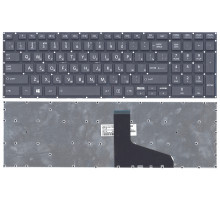 Клавиатура для ноутбука Toshiba Satellite C50, C50D, C50T, C55, C55D, C55T, C70, C70D, C75, C75D черная, без рамки