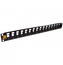 Патч-панель наборная 19&quot;, экранированная, 16 портов, 1U, LANMASTER LAN-PPN16OK-STP