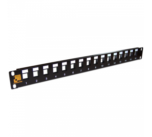 Патч-панель наборная 19", экранированная, 16 портов, 1U, LANMASTER LAN-PPN16OK-STP Патч-панель наборная 19", экранированная, 16 портов, 1U, LANMASTER LAN-PPN16OK-STP
