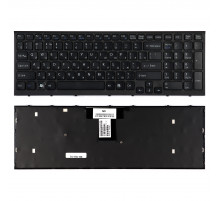 Клавиатура для ноутбука Sony VPC-EB Series. Плоский Enter. Черная, с рамкой. PN: 148792871.