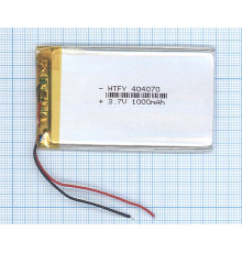 Аккумулятор Li-Pol (батарея) 4*40*70мм 2pin 3.7V/1000mAh