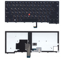 Клавиатура для ноутбука Lenovo ThinkPad T440 T440P T440S черная с подсветкой