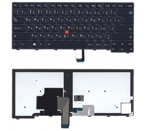 Клавиатура для ноутбука Lenovo ThinkPad T440 T440P T440S черная с подсветкой