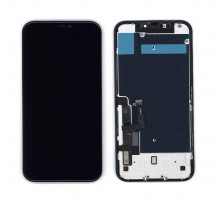 Дисплей для Apple iPhone 11 (AAA) в сборе с тачскрином и металической рамкой черный