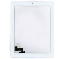 Сенсорное стекло (тачскрин) для iPad 2 (A1395, A1396, A1397) белое с кнопкой OEM