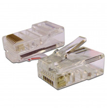 Коннектор RJ-45 8P8C UTP Кат. 6 TWT, универсальный, 100 шт. в упак. TWT-PL45-8P8C-6