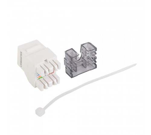 Модуль Keystone, RJ45, кат.6A, UTP, 180 градусов, белый LAN-OK45U6A/180Z-WH