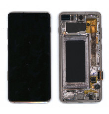 Дисплей для Samsung Galaxy S10 Plus G975F в сборе с тачскрином ServicePack white ceramic GH82-18849J