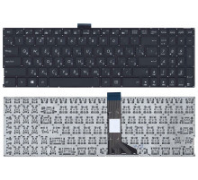 Клавиатура для ноутбука Asus K501, A501 черная с подсветкой